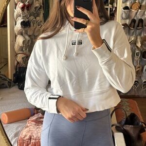 Adidas White Hoodie Sweatshirt